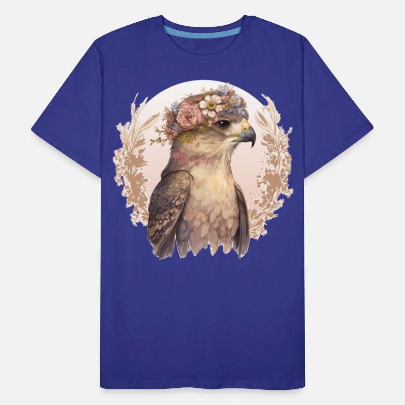 Watercolor Hawk Bird Of Prey Flower Crown Floral B