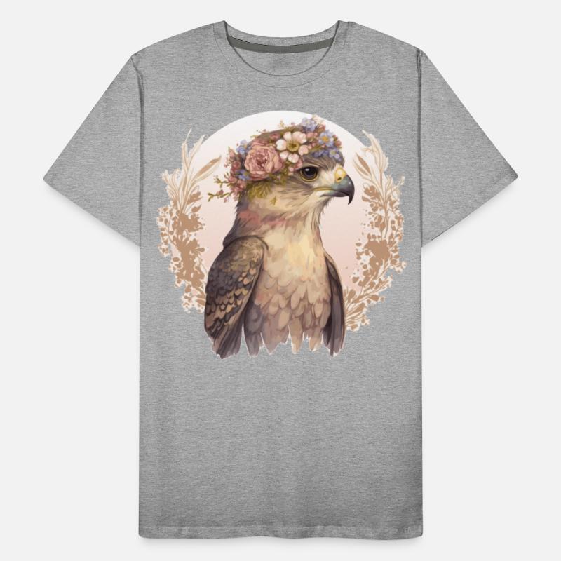Watercolor Hawk Bird Of Prey Flower Crown Floral B