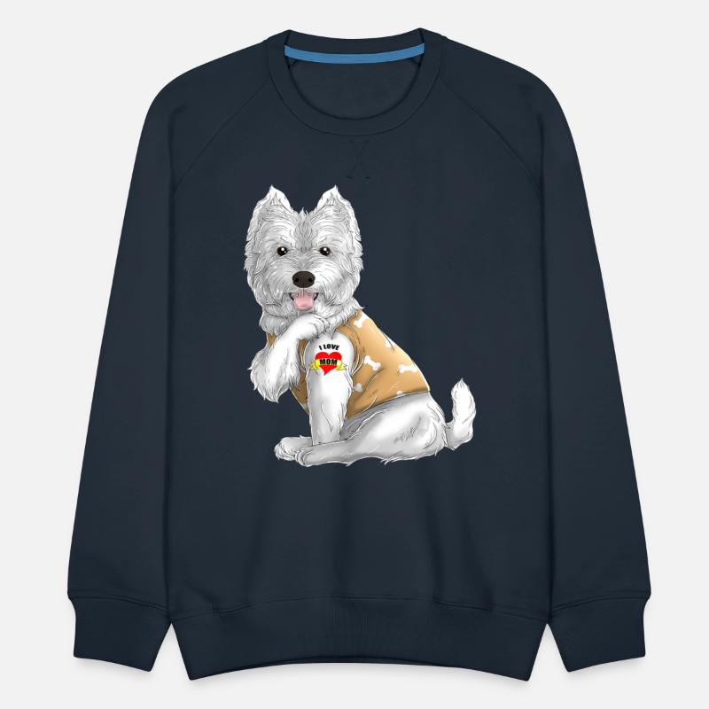 westie i love mom tattoo dog funny mors day gift