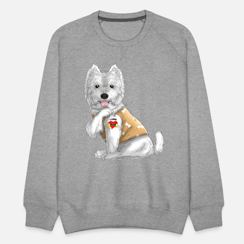westie i love mom tattoo dog funny mors day gift