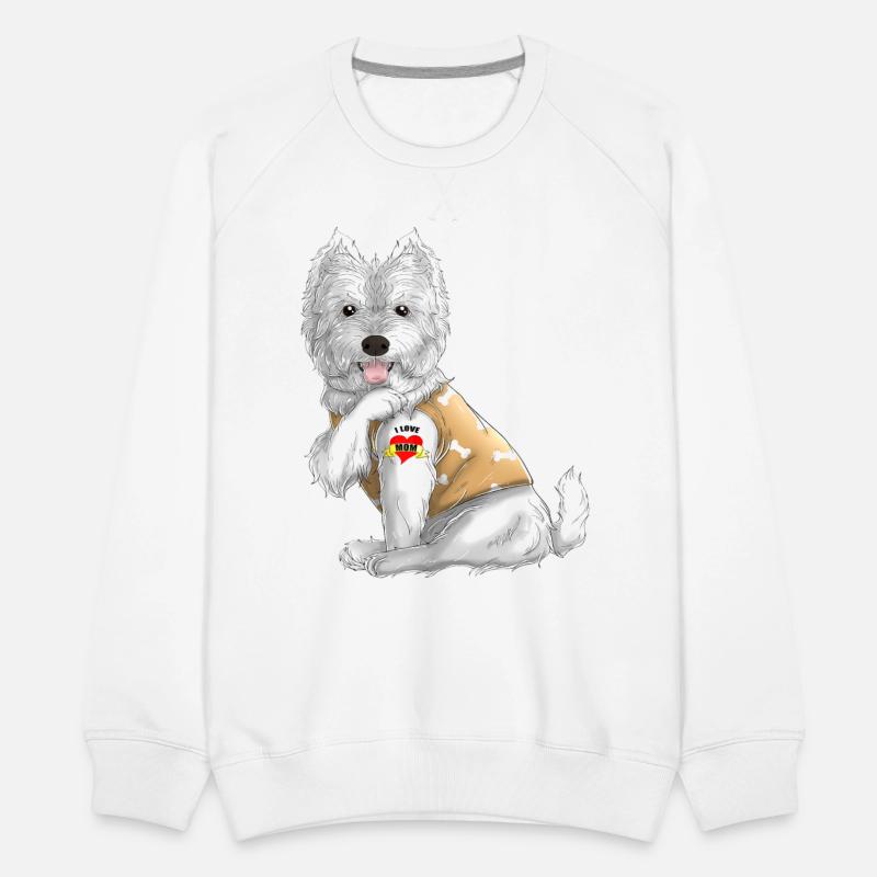 westie i love mom tattoo dog funny mors day gift