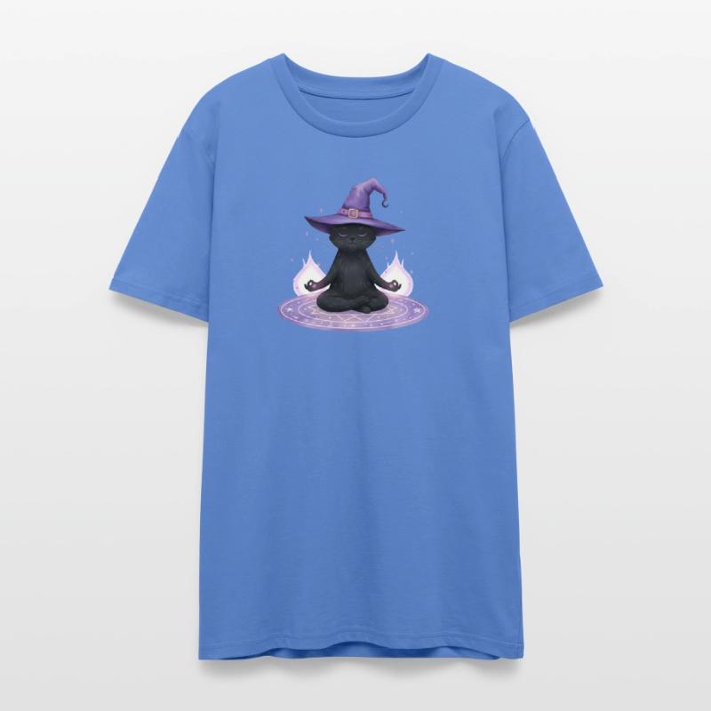Whimsical Black Cat Wizard Design