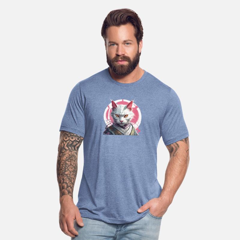 White Samurai Cat Protector