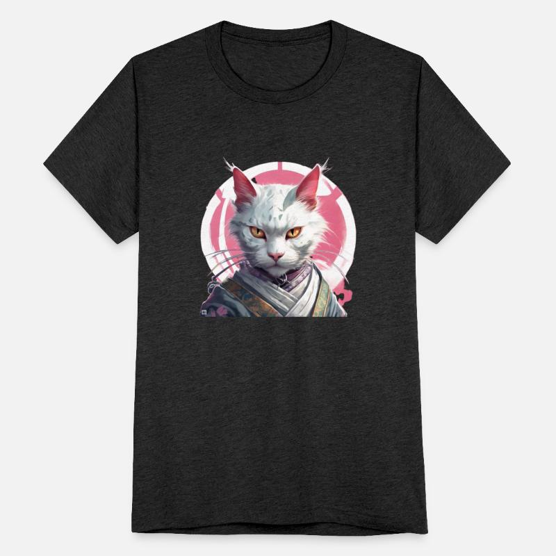 White Samurai Cat Protector