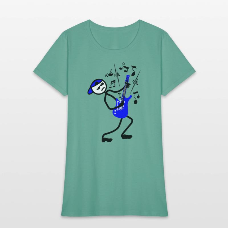 Wild Rock guitarist with cap