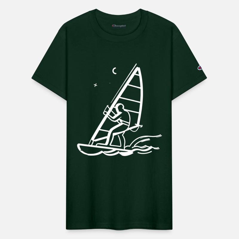 Windsurfing Line Art