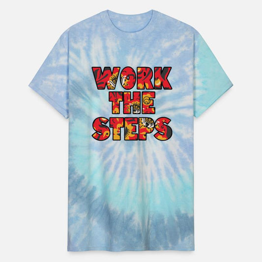 Work the Steps red floral