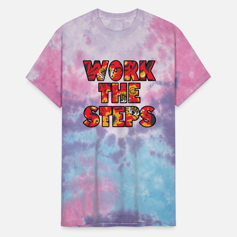 Work the Steps red floral