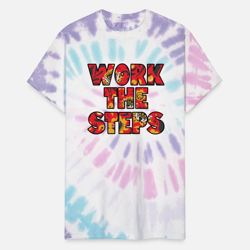 Work the Steps red floral