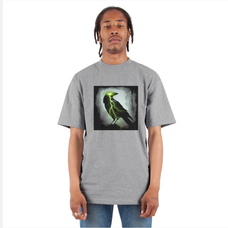 yellow thunder crow - magic animal design - raven